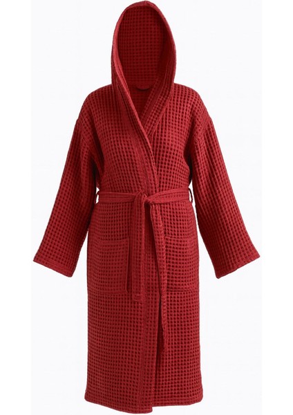 Bordo Waffle (Gofre) Bornoz modelleri