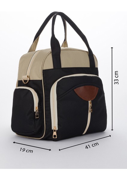Geniş Hacimli Çok Bölmeli Anne Bebek Bakım Çantası – Sırt ve Omuz Kullanımlı Termal Biberon Gözlü modelleri