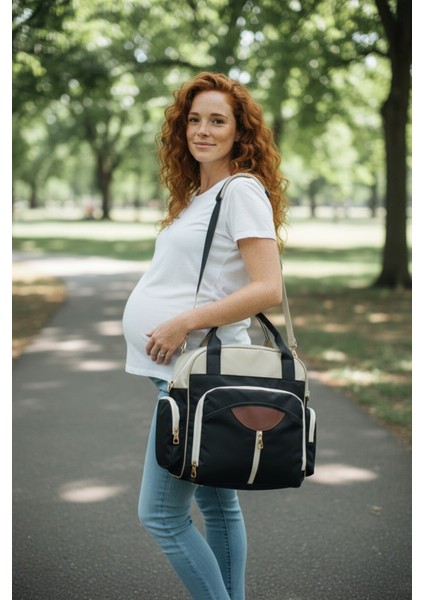 Geniş Hacimli Çok Bölmeli Anne Bebek Bakım Çantası – Sırt ve Omuz Kullanımlı Termal Biberon Gözlü fırsatları