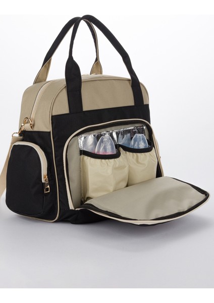 Geniş Hacimli Çok Bölmeli Anne Bebek Bakım Çantası – Sırt ve Omuz Kullanımlı Termal Biberon Gözlü indirimleri