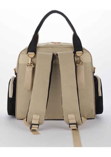 Geniş Hacimli Çok Bölmeli Anne Bebek Bakım Çantası – Sırt ve Omuz Kullanımlı Termal Biberon Gözlü