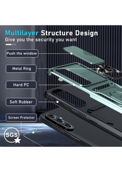 Samsung Galaxy A36 Uyumlu Ekran Koruyucu Kılıf Sürgülü Yüzüklü Standlı Darbe Emici Tank Kapak fırsatları