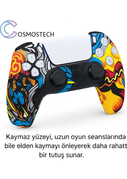Ps5 Dualsense Joystick Koruyucu Silikon Kılıf Şık Beyaz Renkli Desenli – Yüksek Kaliteli, Esnek Kaplama modelleri