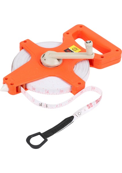 1pc 30M/100FT Metre Açık Makara Fiberglas Bant Ölçeği Inç Metrik Ölçekli Darbe Dirençli Plastik Ölçüm Araçları (Yurt Dışından)