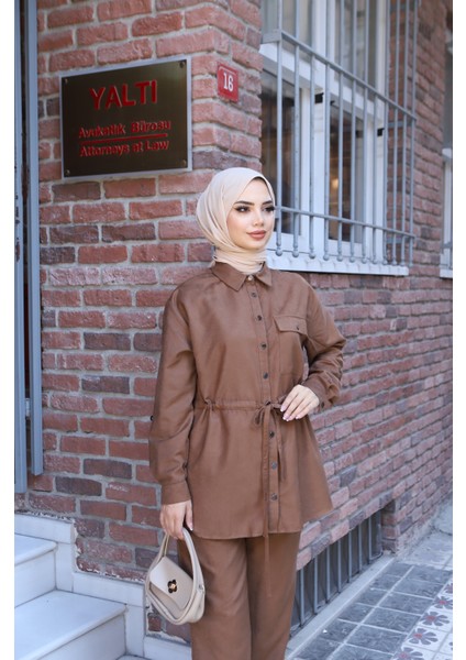 Bağcıklı Süet Pantolonlu Takım modelleri