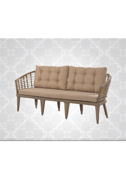 Rattan Albatros Bahçe Mobilyası 2+1+1+1+1+Camlı Masa modelleri