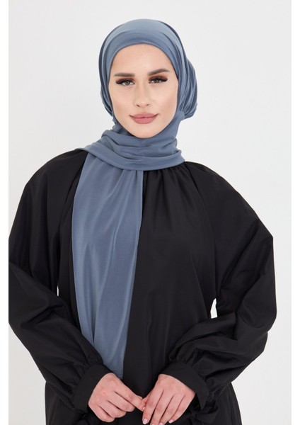 Antrasit Pratik Hazır Geçmeli Tesettür Bone Sandy Boyunluklu Çıtçıtlı 2505_25