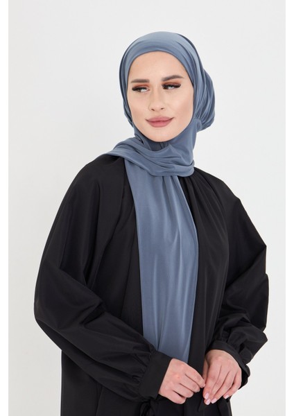 Antrasit Pratik Hazır Geçmeli Tesettür Bone Sandy Boyunluklu Çıtçıtlı 2505_25