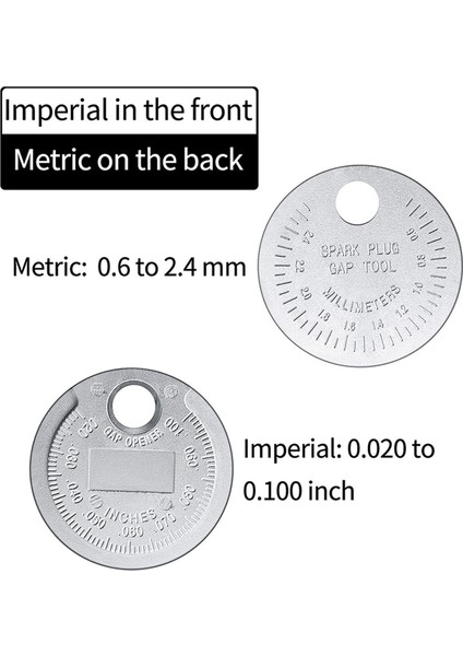 2x Buji Aracı Aracı Gapper Gösterge- Teli Buji Alanı Ölçüm Aracı .020 Inçten .100INCH (Yurt Dışından) fiyatları