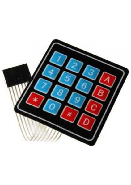 4x4 Membrane Matrix Tuş Takımı