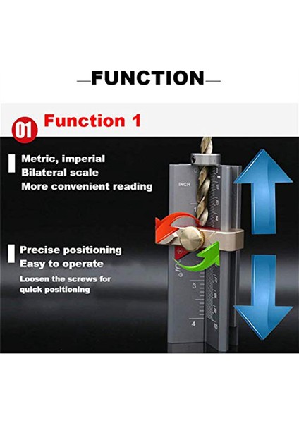 3 Aradan 1 Matkap Derinliği Ölçüm Göstergesi, Sınırlı Halkalar Kurulum Ahşap Işleme Aleti Matkap Noktası Açısı Göstergesi (Yurt Dışından) fırsatları