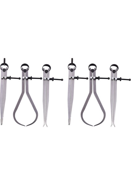 Dış Dış Ayıklayıcı Kaliper Set 8 Inç Makine Tools 6 Pack (Yurt Dışından)
