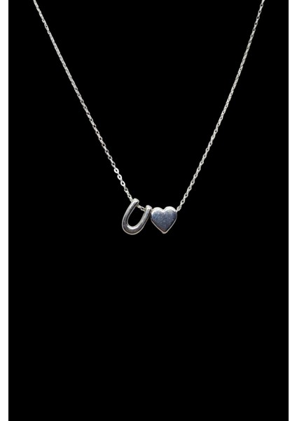 U Harfi 316L Paslanmaz Çelik Zincir Gümüş Kaplama Kolye Hediye Kalp Sevgili Eş fiyatları