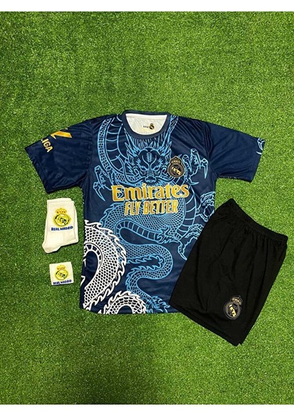 Real Madrid Luka Modric Dragon Desenli Çocuk Forması 4'lü Armalı Set fiyatları