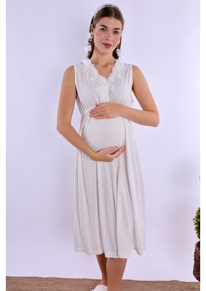 Ekru Hamile Lohusa Gecelik fiyatları