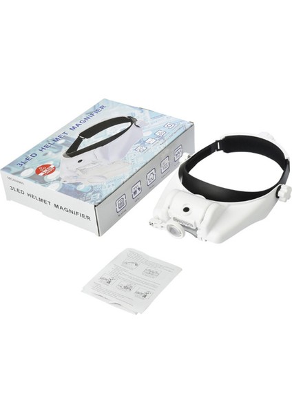 Kafa Bant Büyüteç, Yakın Iş, Dikiş, Takı ve Izleme Onarımı Için 3 Lens ile Aydınlatılmış Büyüteç (Yurt Dışından)