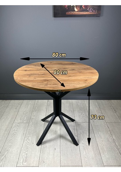 Aras Ceviz 2 Kişilik Yuvarlak Mutfak Yemek Masası Takımı 2+1 Keten Gri 80 cm fırsatları