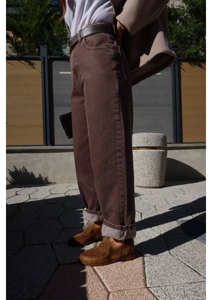 Yıkamalı Geniş Kalıp Mom Jean fırsatları