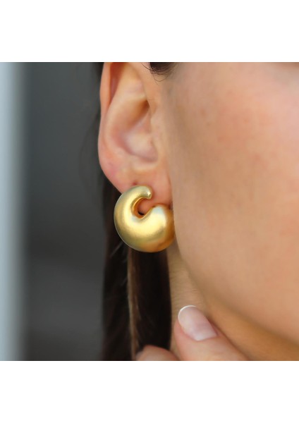 Yan Bottega Gold Bombeli Gümüş Küpe fiyatları