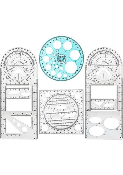 8 Pcs Çok Fonksiyonlu Geometrik Cetvel Çizim Araçları Plastik Cetvel Set Matematik Ölçüm Çember Çizim Yöneticileri (Yurt Dışından) fiyatları