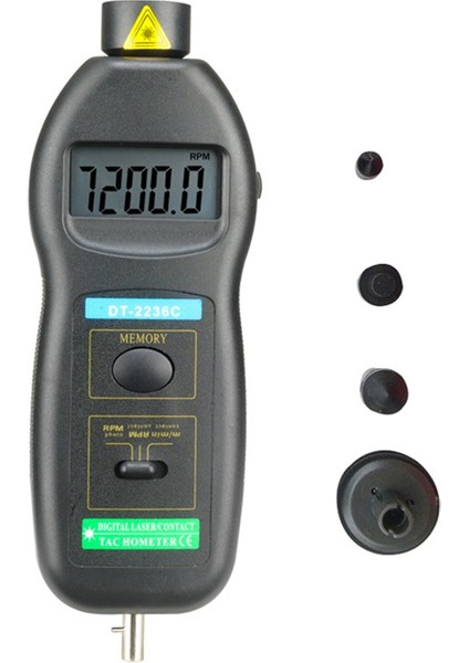 DT2236C Hız Dedektörü Ölçer Lazer Takometresi Dt 2236C LED Dijital Optik Kontak Taşometre Dedektör Ölçer (Yurt Dışından)