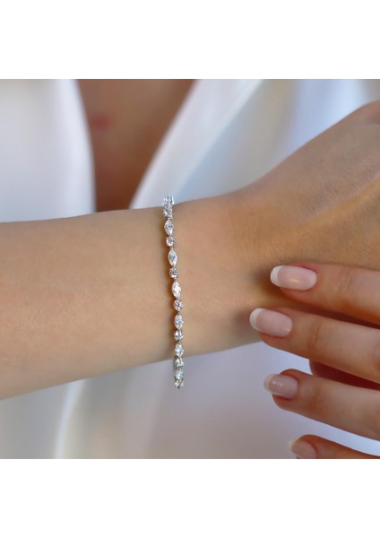 Mekik Zirkon Taşlı Gümüş Bileklik fiyatları