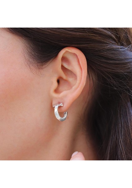 Yarı Taşlı T Halka Gümüş Küpe fiyatları