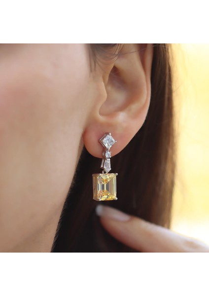 Emerald Sitrin Gümüş Küpe fiyatları