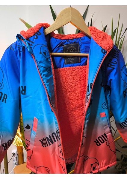 Kız Erkek Çocuk Unisex Mont Kışlık Spor Içi Mifyonlu Kapüşonlu &kaban & Parka