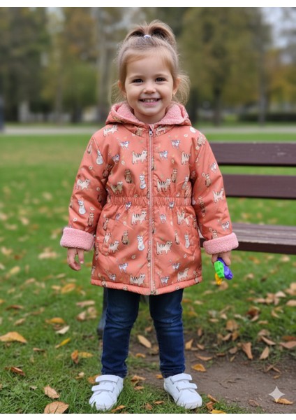 Kız Çocuk Mont Kışlık Spor Içi Mifyonlu Kapüşonlu &kaban & Parka, !!! Dar Kalıp