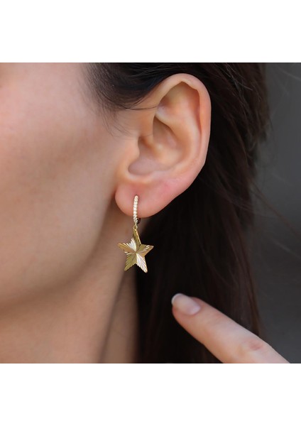 Yıldız Göçmen Gold Gümüş Küpe modelleri