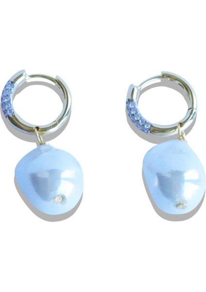 Barok İnci Gold Gümüş Küpe modelleri