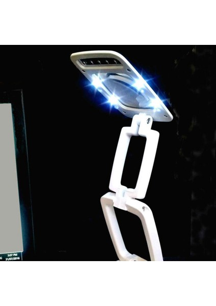 2pcs Lighted Masa Büyüteç, Stand LED Taşınabilir Cep Büyüteç Visor Katlama 3x (Yurt Dışından) fiyatları