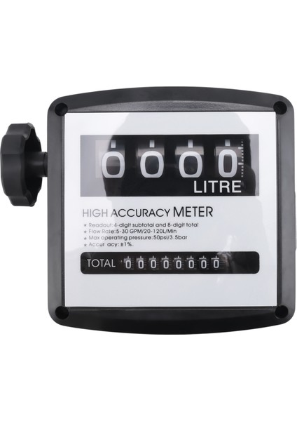 Mekanik Yakıt Göstergesi 4 Haneli Yakıt Akışı Mekanik Yakıt Akışı Metre 25MM (1 Inç Iç Iplik) 5-30 GPM/20-120L/DK (Yurt Dışından) fırsatları