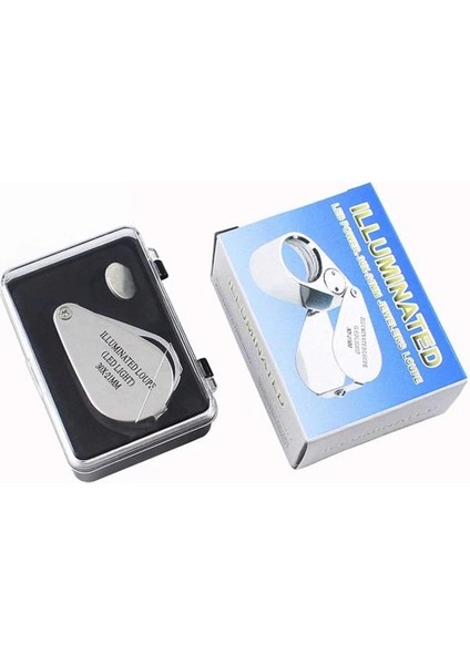 Kontrol, Için Özel Kutulu Metal Işıklı Lup 30x21