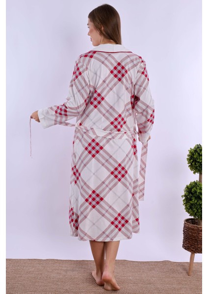 Vişne %100 Pamuk Sabahlıklı Hamile Lohusa Gecelik Takım modelleri