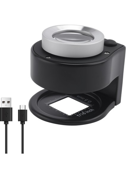 6 LED Işığı ile 30X Loupe Büyüteç, Şarj Edilebilir Taşınabilir Masaüstü Metal Kuyumcular Loupe, Camı Işıkla Büyütme (Yurt Dışından) fırsatları