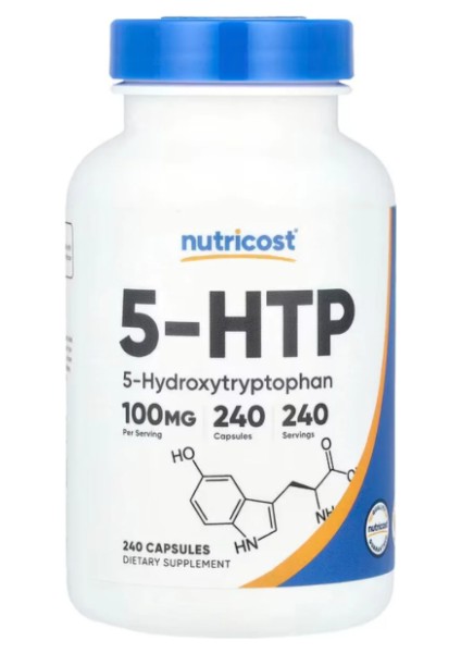5-Htp 100 mg, 240 Vegetarian Capsules (5-Hydroxytryptophan) - Non-Gmo & Gluten Free