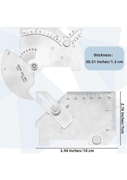 Gösterge Kiti 7 Parça Fileto Kaynak Gösterge Gage Seti, Tek Kaynak Gösterge ve Paslanmaz Çelik Köprü Kam Göstergesi Kitini Içeriyor (Yurt Dışından) modelleri