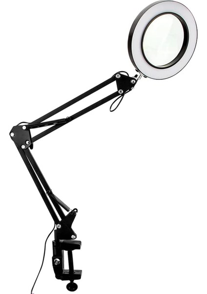 3 Set 10X Büyüteç Işık ve Kelepçe 3 Renk Modları 10 Parlaklık Ayarlanabilir Büyütme Masa Lambası (Yurt Dışından) modelleri