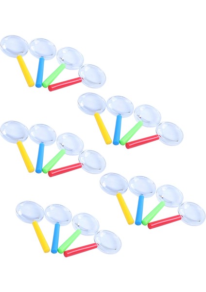 20 Adet Plastik Mini Büyüteç Cam Çocuk Oyuncakları (Yurt Dışından)