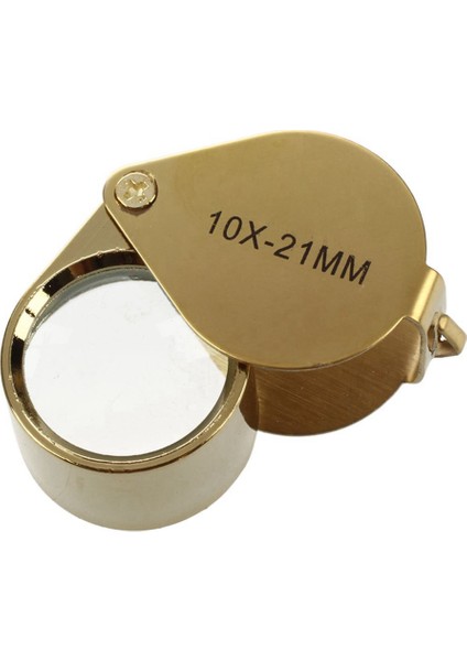 2pcs 10X Büyüteç Büyüteç Cam Kuyumcular Göz Katlanabilir Takı Döngü Loupe (Altın) (Yurt Dışından) fırsatları