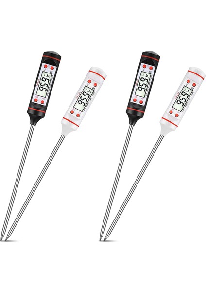 2x Mutfak Yiyecek Termometresi Su Geçirmez Dijital Mum, Süt, Kızartma Için Uzun Problu Et Termometresi Okuma (Yurt Dışından)