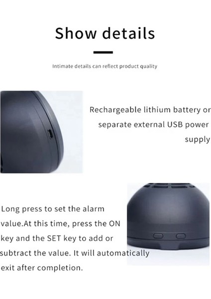 Co2 Metre Alarm Aleti Karbon Dioksit Dedektörü Çok Fonksiyonlu Termohygrometre Hava Kalitesi Dedektörü (Yurt Dışından)