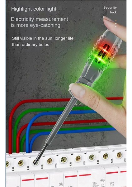 Elektrikçi Özel Elektrik Kalemi Tel Kırılmasını Tespit Etmek, Renk Işığı, Çok Fonksiyonlu Akıllı Indüksiyon Testi Düz (Yurt Dışından) fiyatları