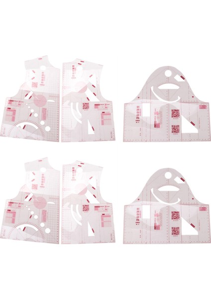 6x 1: 1 Moda Bez Tasarım Cetveli Kalıp Okulu Öğrenci Öğretim Giyim Çizim Şablonu Giysi Prototip Cetvel (Yurt Dışından)