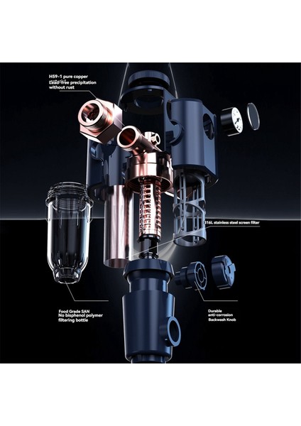 Basınç Göstergesi ile Temizleme Ön Filtresi 360 ° Yüksek Basınçlı Geri Yıkama Filtrasyon Sistemi Yeniden Kullanılabilir Bütün Ev Filtresi D (Yurt Dışından) fiyatları