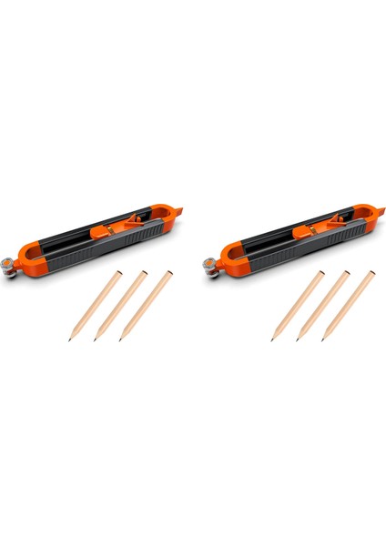 Kalem Için Kilitli Kontur Ölçüm Aracı - Ahşap Scribe Aracı Kenar Köşe 6 Kalemli Profil Çoğalayıcısı Ölçüm (Yurt Dışından)