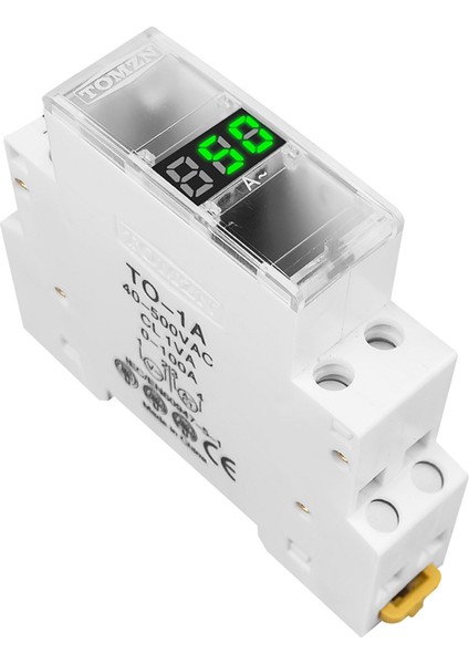 Tomzn Din Demiryolu Tek Faz Amper Metre Ac 40-500V Mini Modüler Ammetre Göstergesi LED Dijital Ekran, Şeffaf (Yurt Dışından) indirimleri