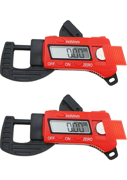 2 Pc 0-12.7mm Plastik Karbon Fiber Kompozitler Dijital Kalınlık Kaliper Mikrometre Göstergesi (Yurt Dışından)